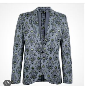 NWT Disney The Haunted Mansion Glow-in-the Dark Blazer for Adults size Large/XL
